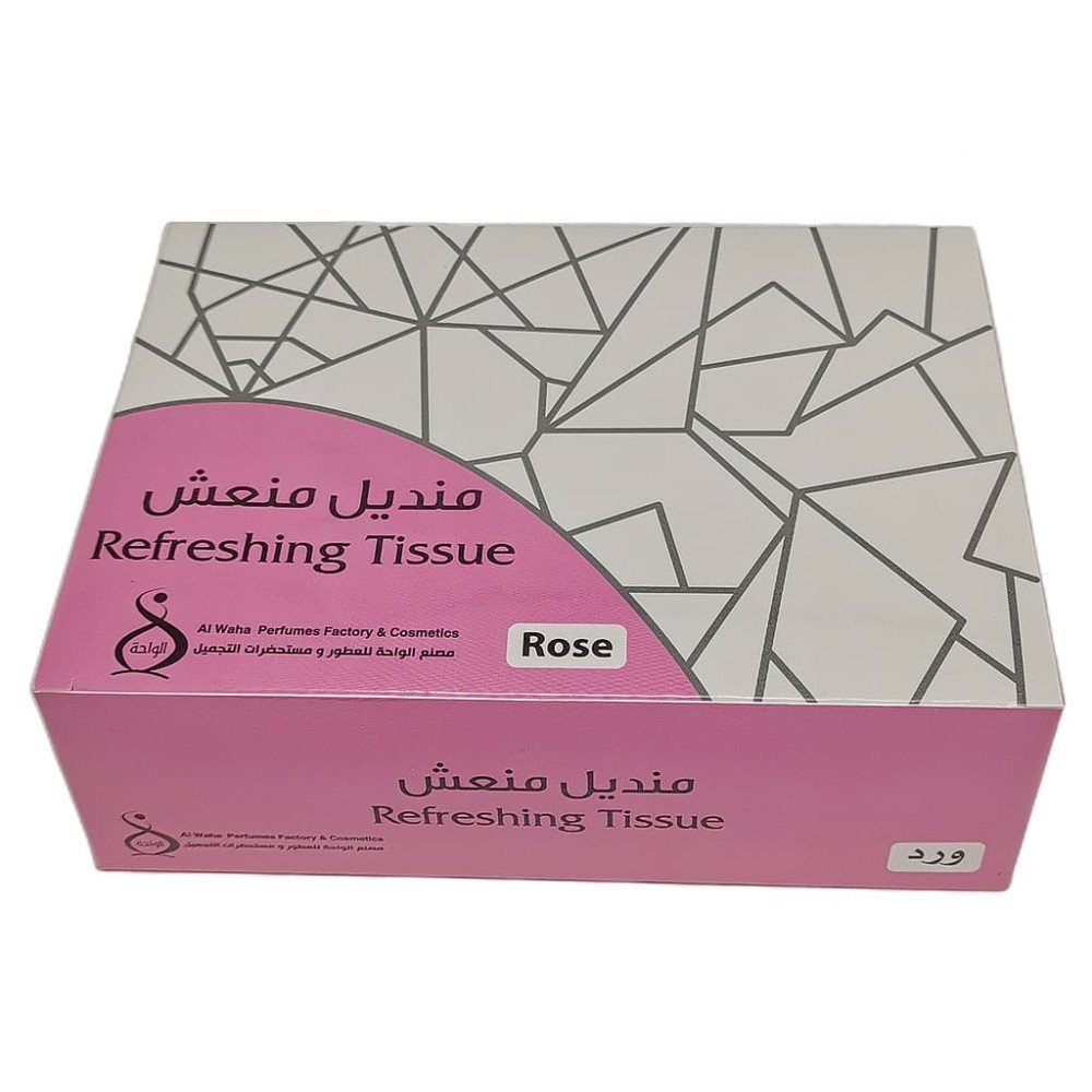 مناديل مبللة منعشة بعطر الورد