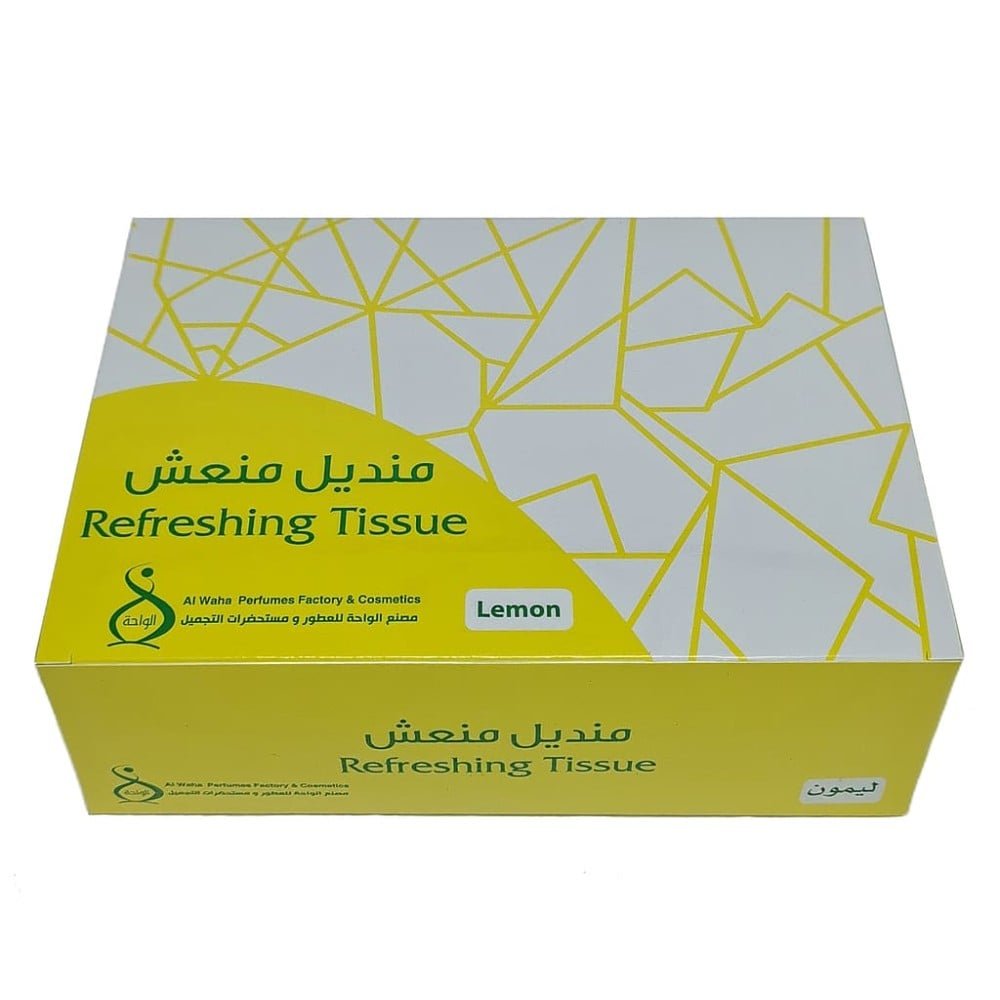 مناديل مبلله و منعشة برائحة الليمون