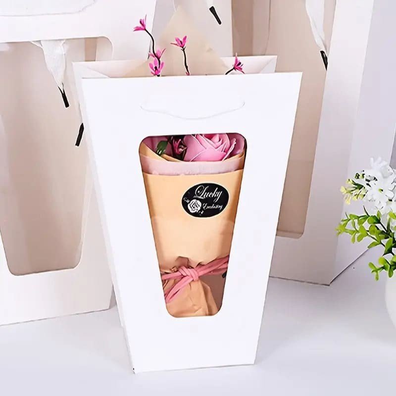 اكياس ورقيه بتصميم جميل بعدة الوان 35 14سم